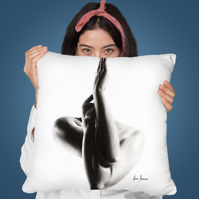 Nude Woman Charcoal Study 47 Throw Pillow By Ashvin Harrison