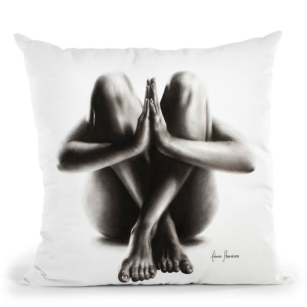 Nude Woman Charcoal Study 48 Throw Pillow By Ashvin Harrison