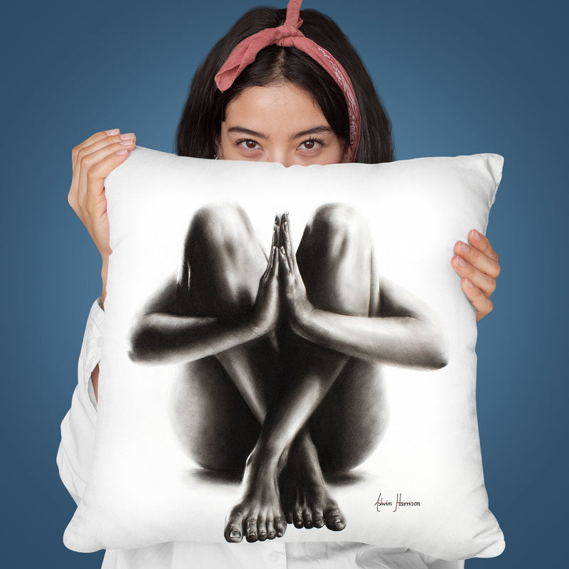 Nude Woman Charcoal Study 48 Throw Pillow By Ashvin Harrison