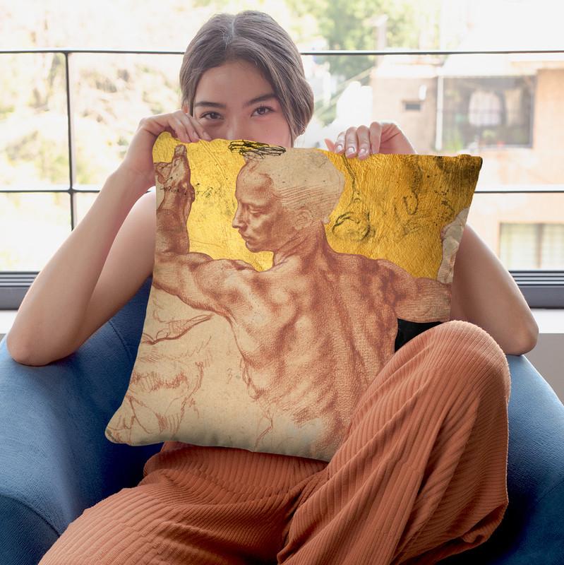 Masterpieces Remix Michelangelo I Throw Pillow By Alexandre Venancio