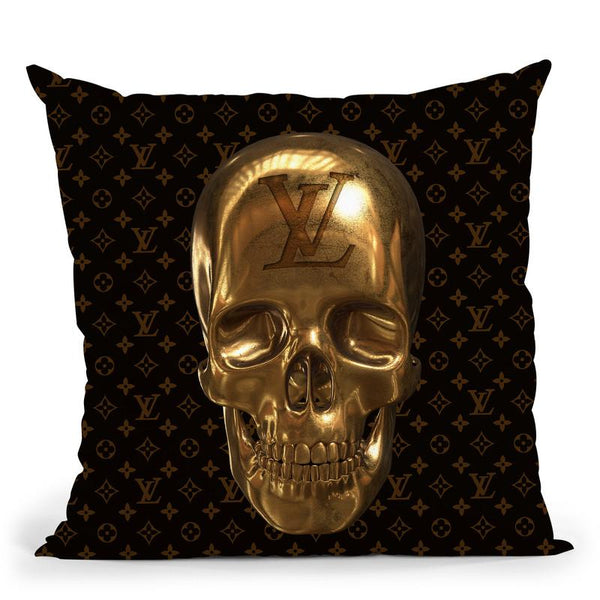 Skull Lv Throw Pillow By Alexandre Venancio