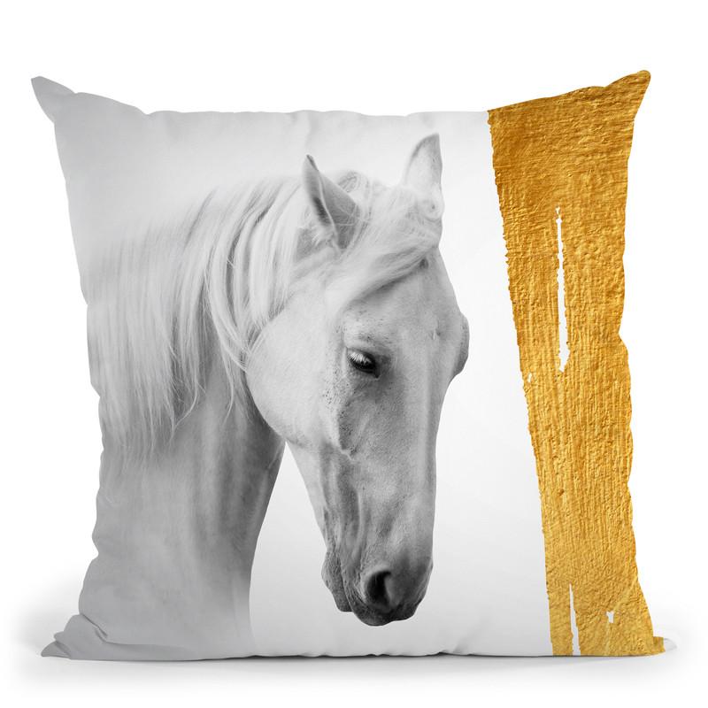 Whitehorse I Throw Pillow By Alexandre Venancio