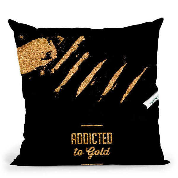 Fashion Addicted To Gold Throw Pillow By Alexandre Venancio