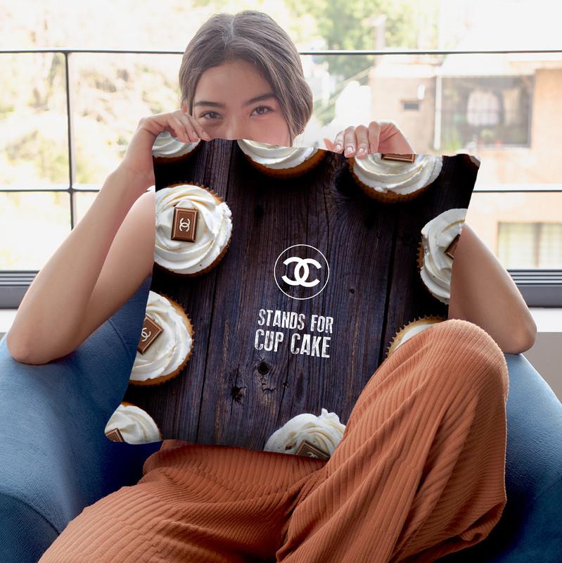 Fashion C Is For Cupcake Throw Pillow By Alexandre Venancio