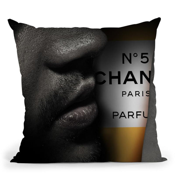 Fashion Perfume French Kiss Man Throw Pillow By Alexandre Venancio