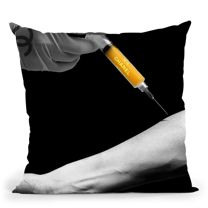 Fashion Perfume Addiction Throw Pillow By Alexandre Venancio
