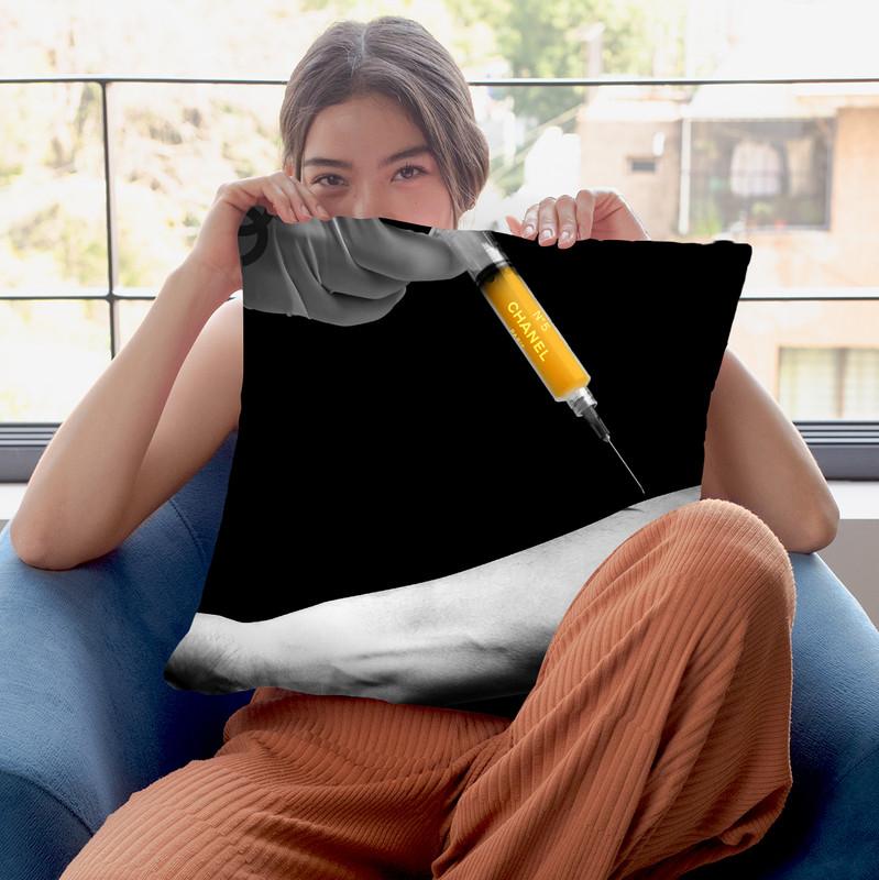 Fashion Perfume Addiction Throw Pillow By Alexandre Venancio