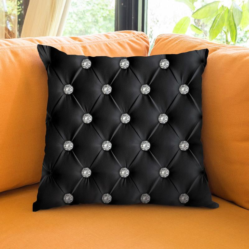 Fashion Chesterfield With Diamond Black Throw Pillow By Alexandre Venancio