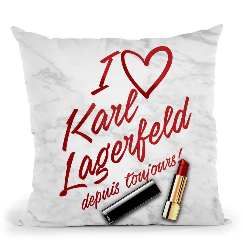 Fashion Karl Lagerfeld Throw Pillow By Alexandre Venancio