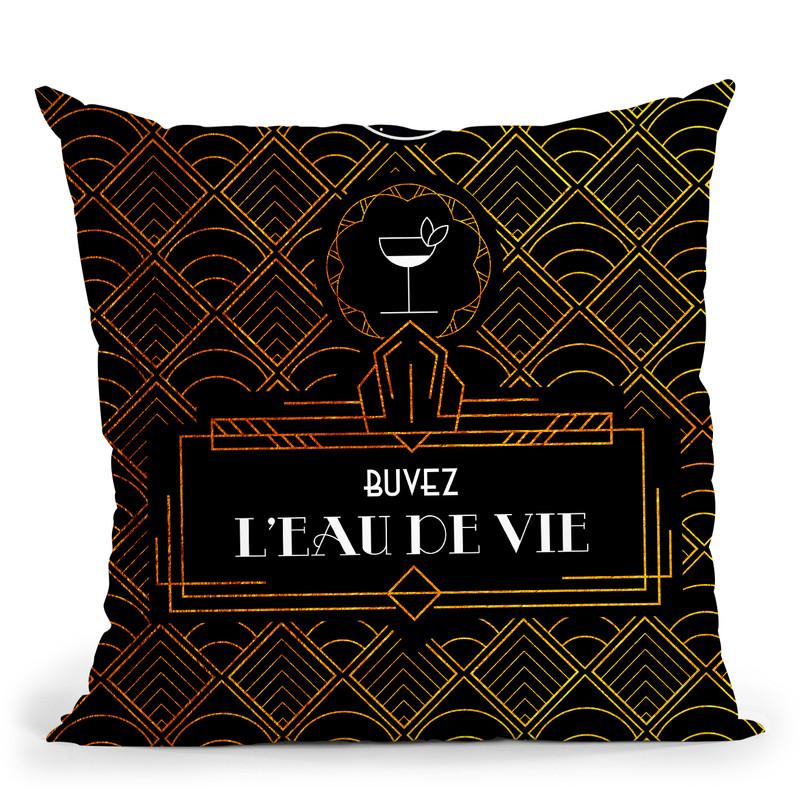 Fashion Art Deco Buvez Throw Pillow By Alexandre Venancio
