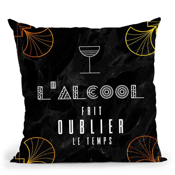 Fashion Art Deco L'Acool Throw Pillow By Alexandre Venancio
