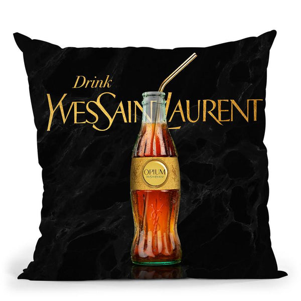 Fashion Coke Ysl Throw Pillow By Alexandre Venancio