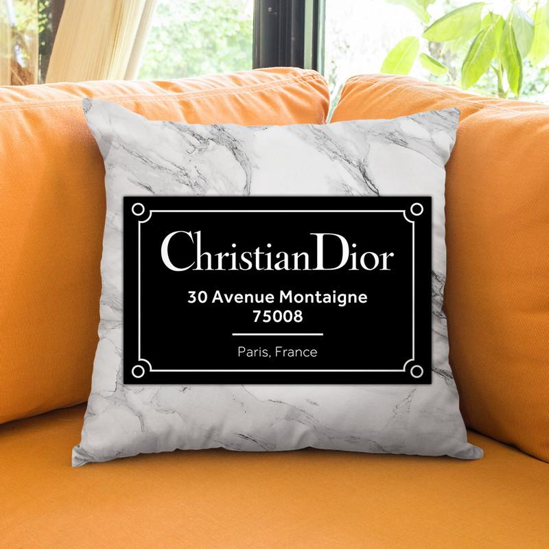 Fashion Street Sign Dior Throw Pillow By Alexandre Venancio