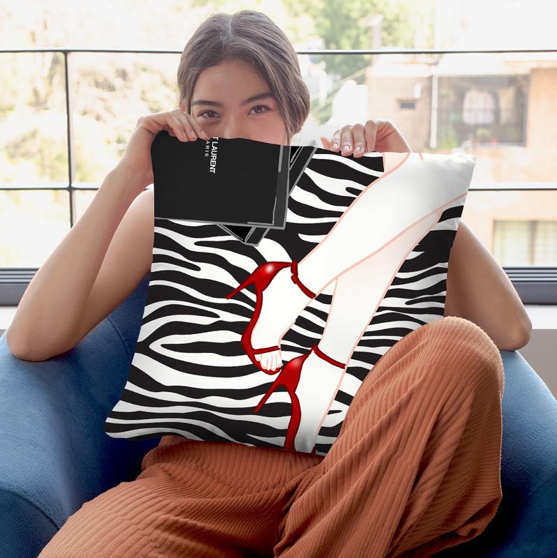 Fashion Ysl Throw Pillow By Alexandre Venancio