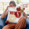 Fashion Stencil Red Throw Pillow By Alexandre Venancio
