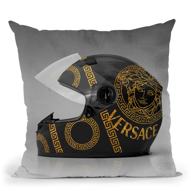 Fashion Versace Motorcycle Helmet Throw Pillow By Alexandre Venancio