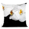 Flowers In Black Background I Throw Pillow By Alexandre Venancio