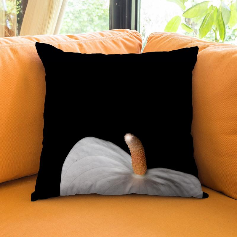 Flowers In Black Background Ii Throw Pillow By Alexandre Venancio