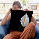 Flowers In Black Background Iii Throw Pillow By Alexandre Venancio