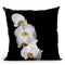 Flowers In Black Background Iv Throw Pillow By Alexandre Venancio