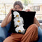 Flowers In Black Background Iv Throw Pillow By Alexandre Venancio