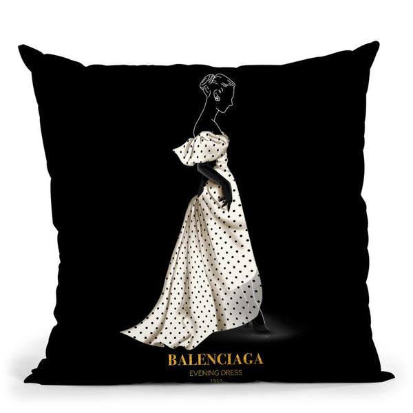 Iconic Dresses Balenciaga I Throw Pillow By Alexandre Venancio
