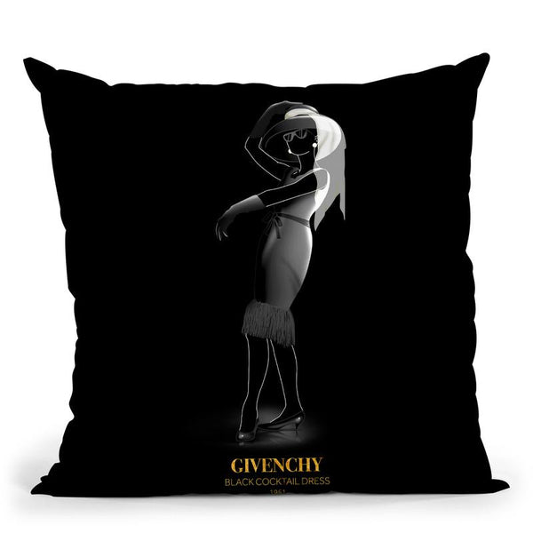 Iconic Dresses Givenchy I Throw Pillow By Alexandre Venancio