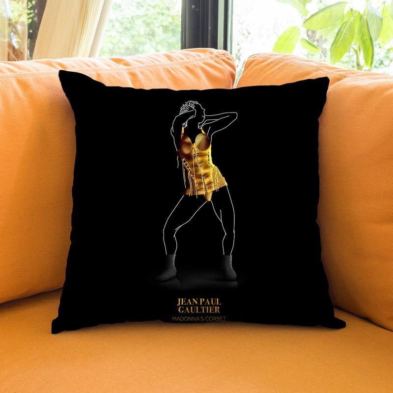 Iconic Dresses Jeanpaulgaultier I Throw Pillow By Alexandre Venancio
