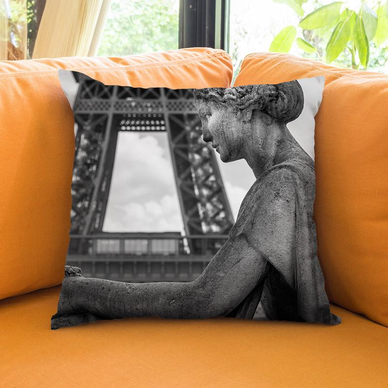 Paris In Black And White Composition Iv Throw Pillow By Alexandre Venancio