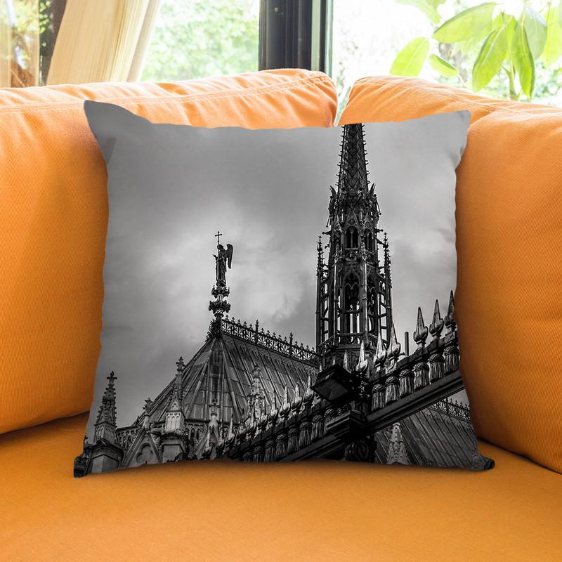 Paris In Black And White Composition Viii Throw Pillow By Alexandre Venancio