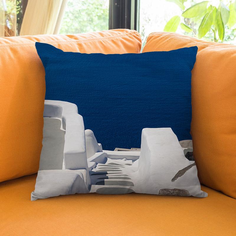 Santorini I Throw Pillow By Alexandre Venancio