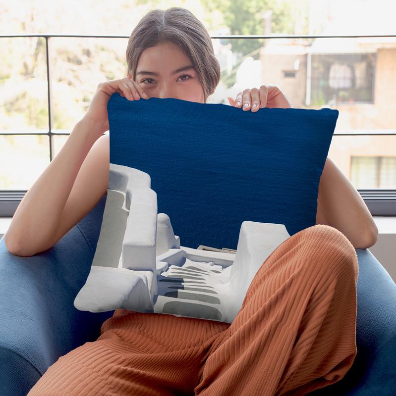 Santorini I Throw Pillow By Alexandre Venancio