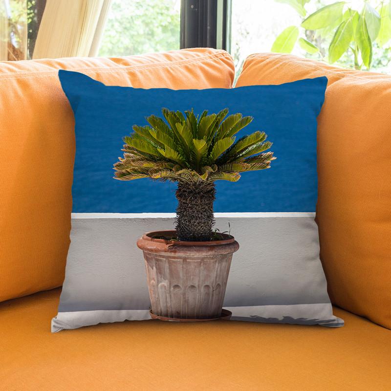 Santorini Composition I Throw Pillow By Alexandre Venancio