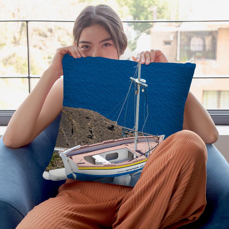 Santorini Composition Ii Throw Pillow By Alexandre Venancio