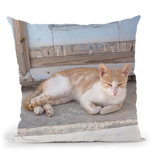 Santorini Composition Iii Throw Pillow By Alexandre Venancio