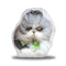Atchoum Green Bow Throw Pillow