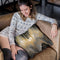 Chevron Revisited - Gold Throw Pillow By Blakely Bering