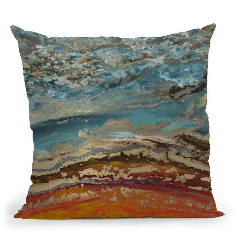 Red Ridge Throw Pillow By Blakely Bering