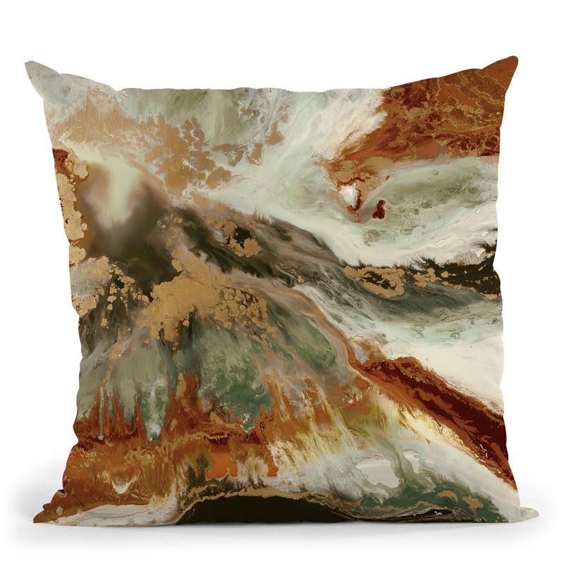 Fluid Copper Throw Pillow By Blakely Bering