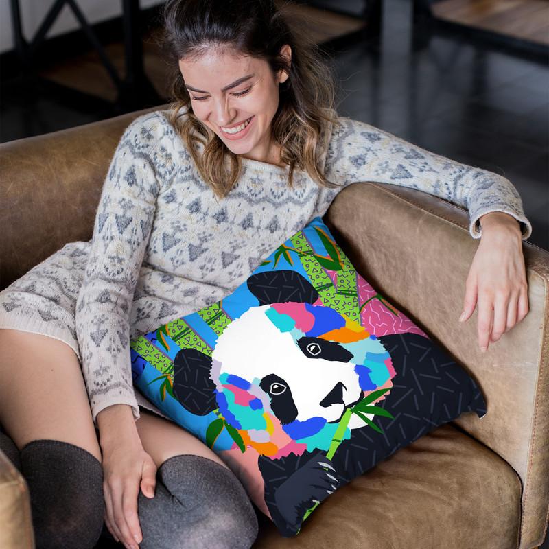 Memphis Panda Throw Pillow By Blakely Bering