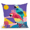 Memphis Parrot Duo Throw Pillow By Blakely Bering