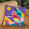 Memphis Parrot Duo Throw Pillow By Blakely Bering