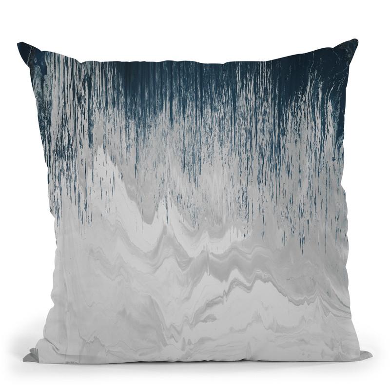 Abstracted Chevron Navy Throw Pillow By Blakely Bering