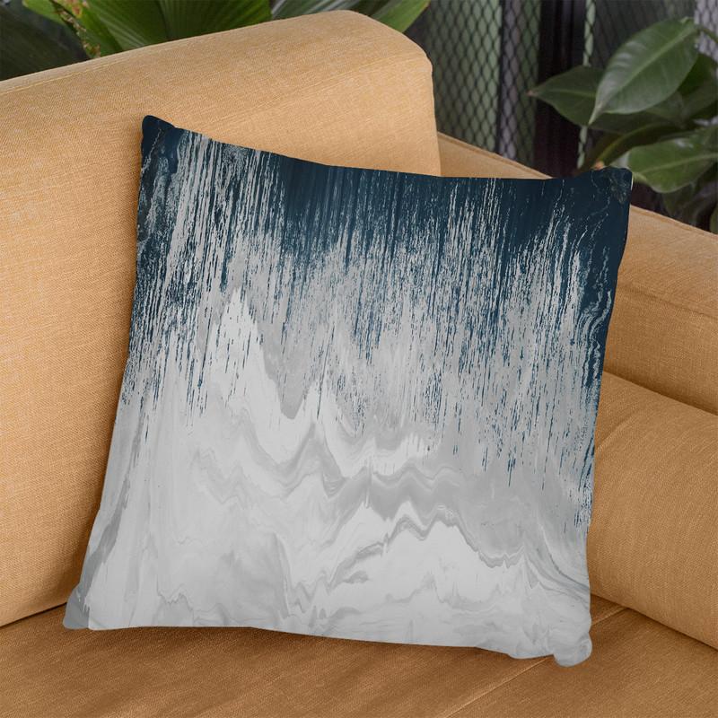 Abstracted Chevron Navy Throw Pillow By Blakely Bering