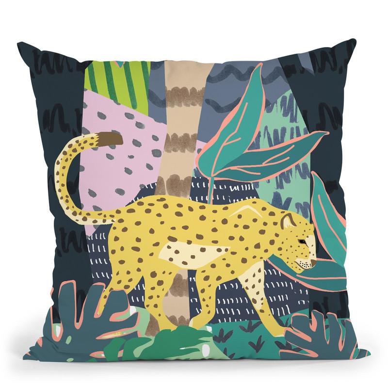 Folk Cat Throw Pillow By Blakely Bering