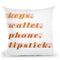 Keys Wallet Phone Liptsick Throw Pillow By Blakely Bering