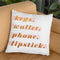 Keys Wallet Phone Liptsick Throw Pillow By Blakely Bering