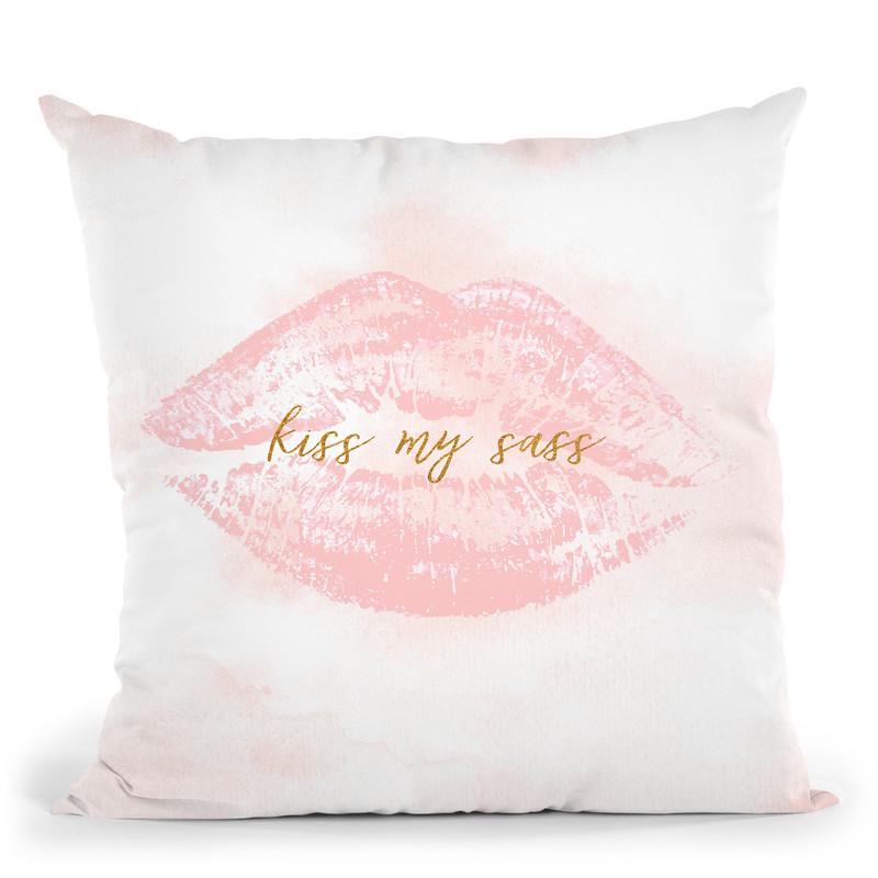 Kiss My Sass Throw Pillow By Blakely Bering