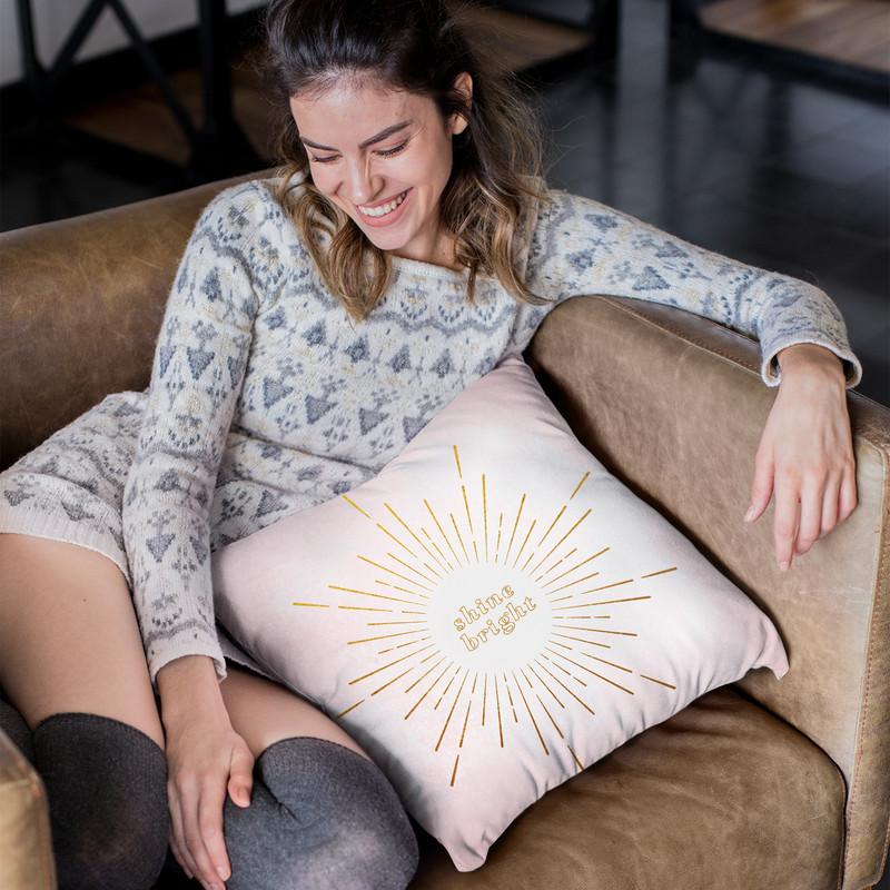 Shine Bright Pink Throw Pillow By Blakely Bering