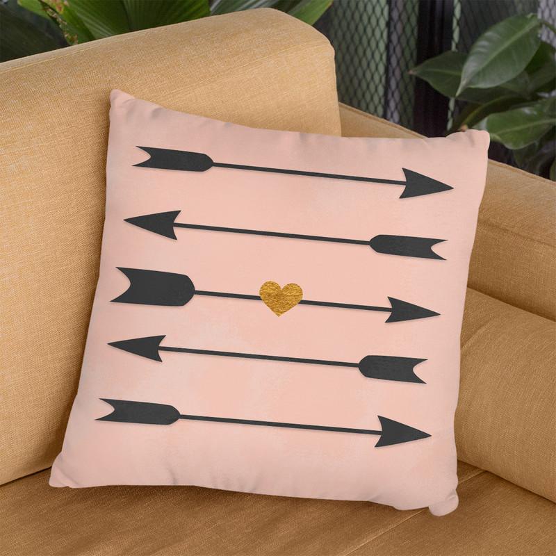 Heart Arrows Throw Pillow By Blakely Bering